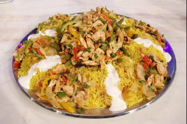 شاورما دجاج مع رز مكس